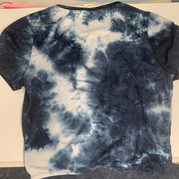 Blue and white tie dye cropped T-shirt. Size small. Purchased from TJ-max. - Picture 2 of 2